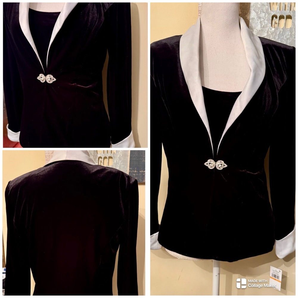 Elegant Black and White Women's Jacket and top